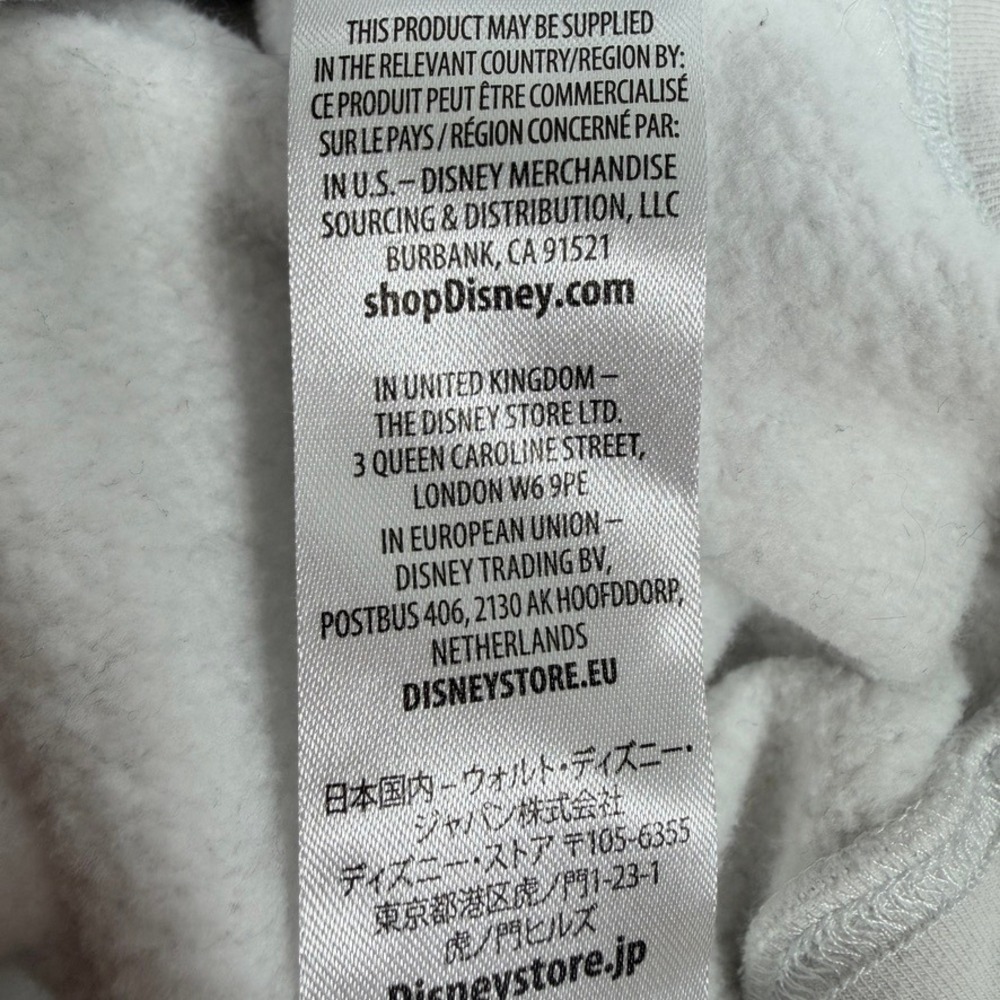 Disney Stitch Cropped Hoodie XS White Embroidered Y2K Kawaii Pullover - Picture 9 of 9